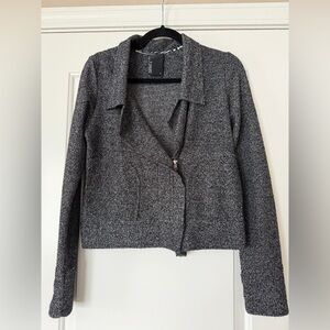 Anthropologie Dolan T-Shirt knit marled moto jacket